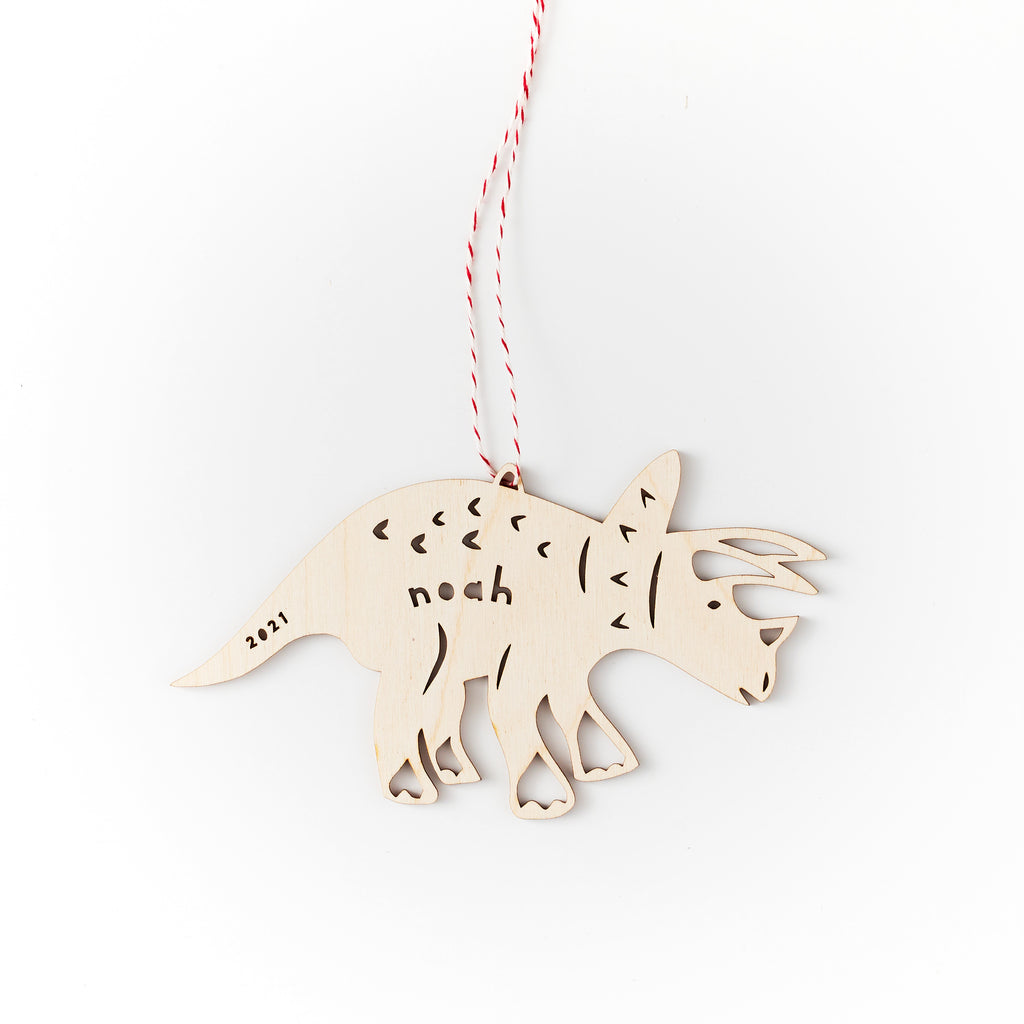 Custom Triceratops Ornament