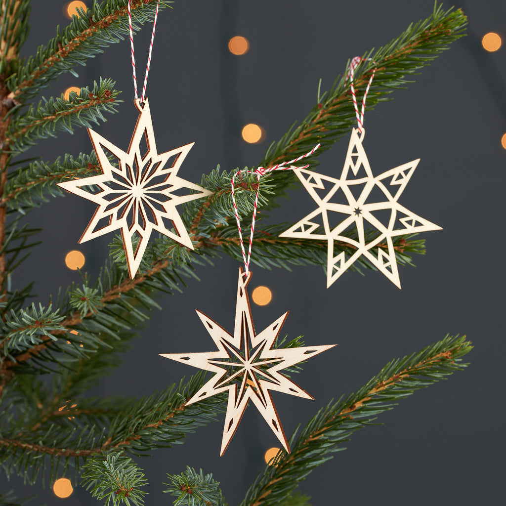Star Ornaments (set of 3)