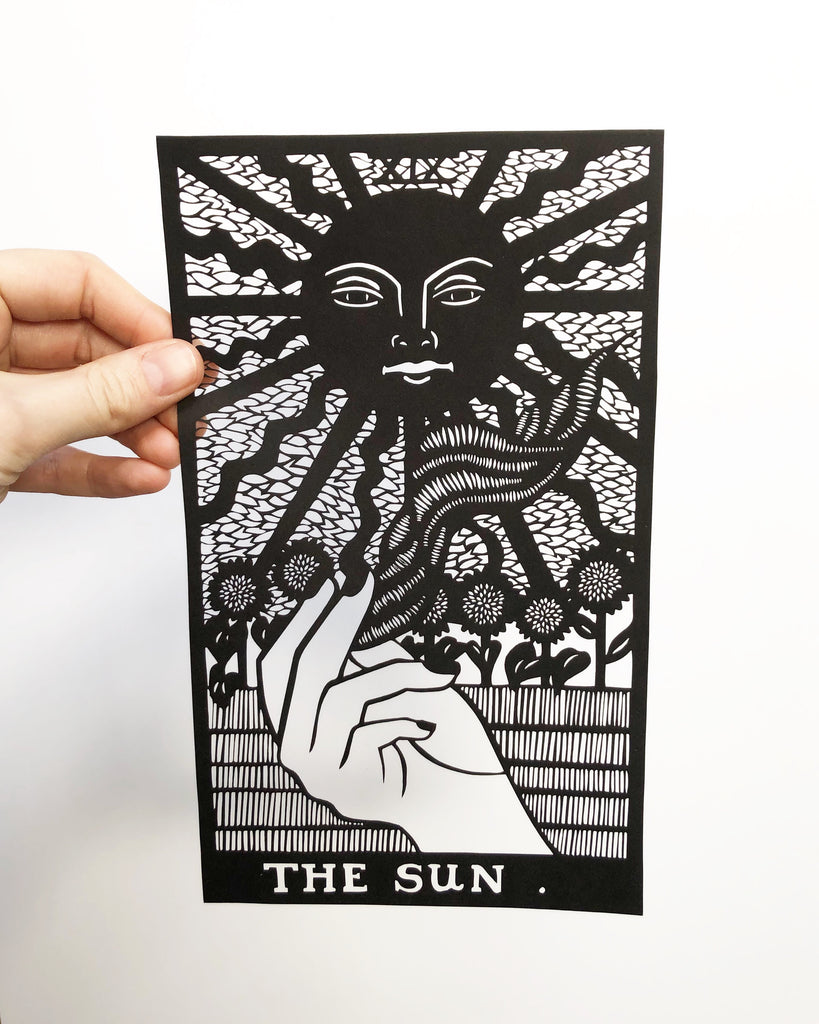 The Sun Tarot Card Papercutting