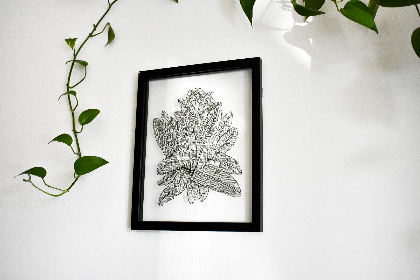 Banana Leaves Papercutting Artwork