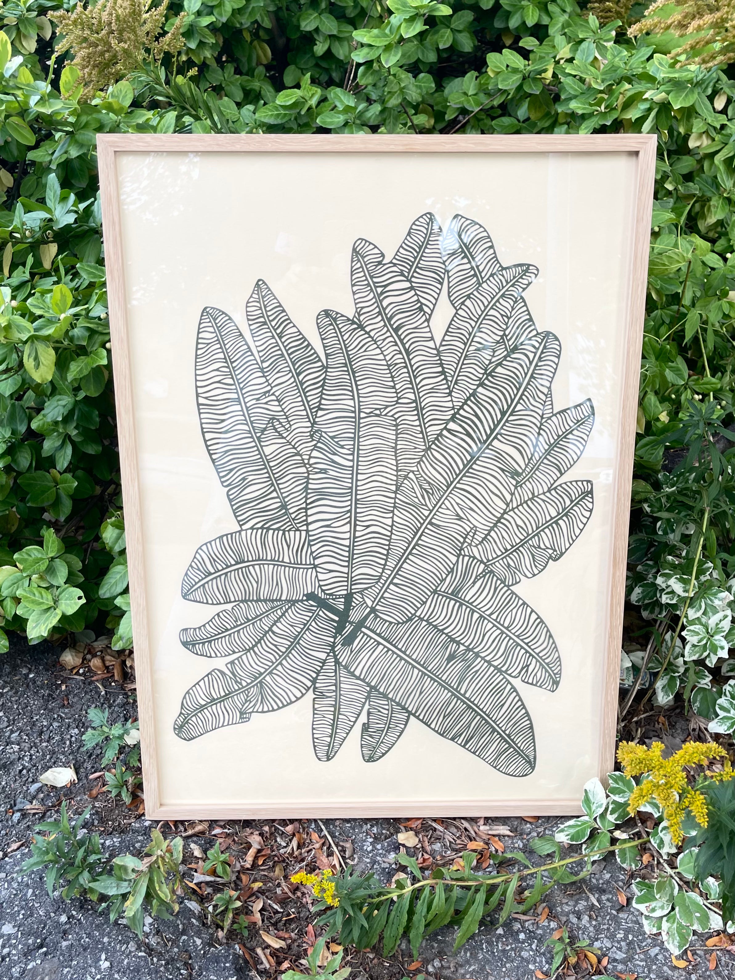 Banana Leaves Papercutting Artwork