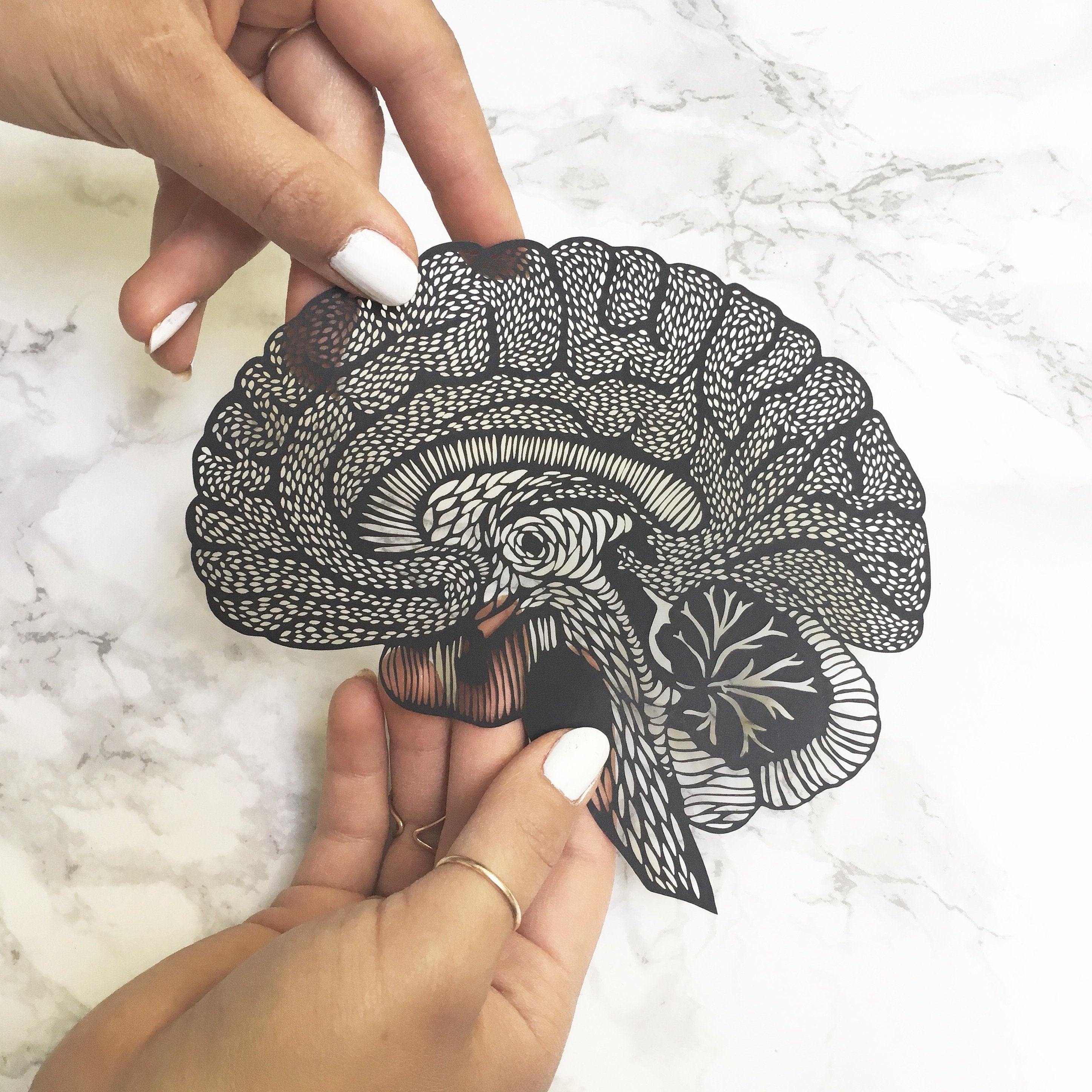 Anatomical Brain Papercutting Artwork