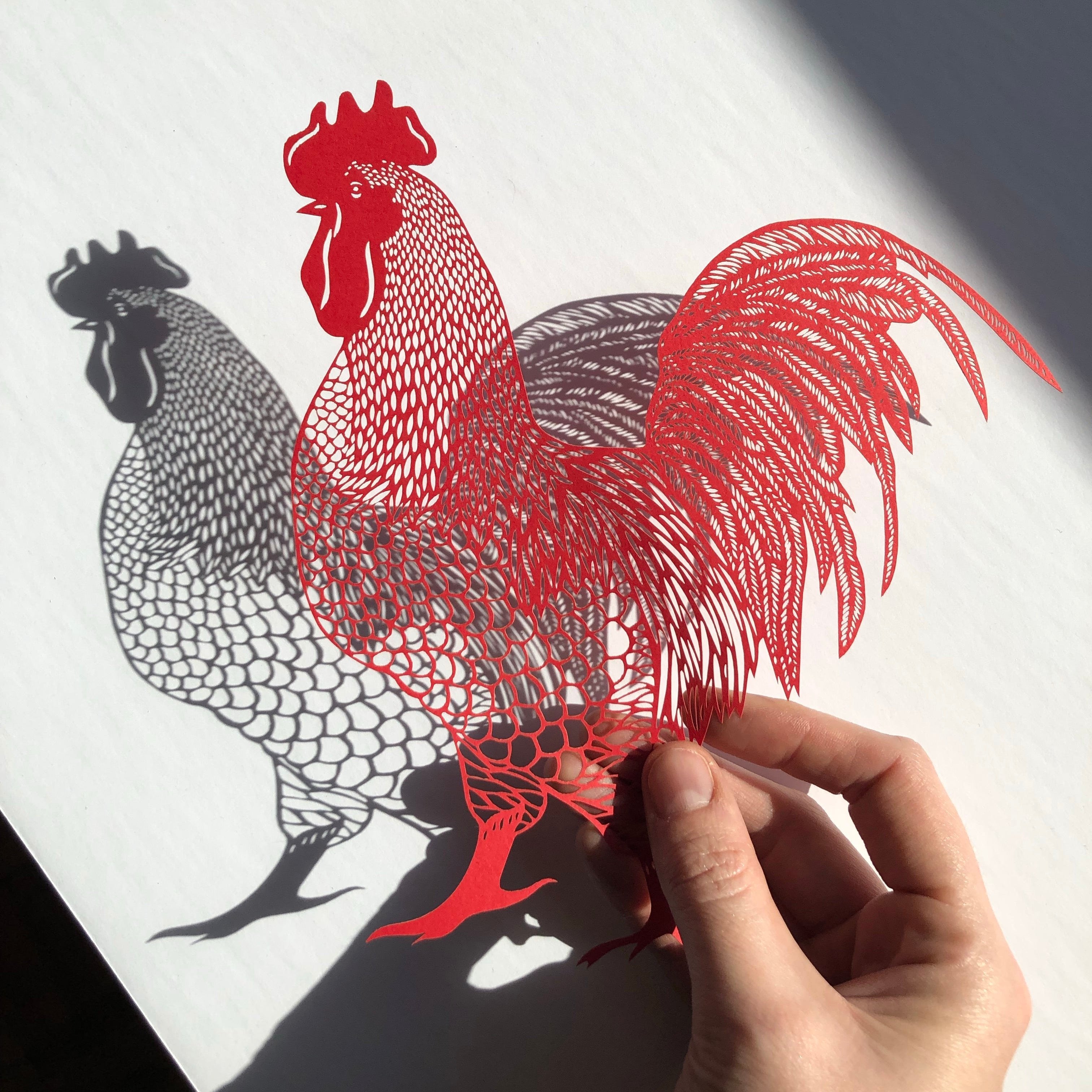 Rooster Papercutting Artwork