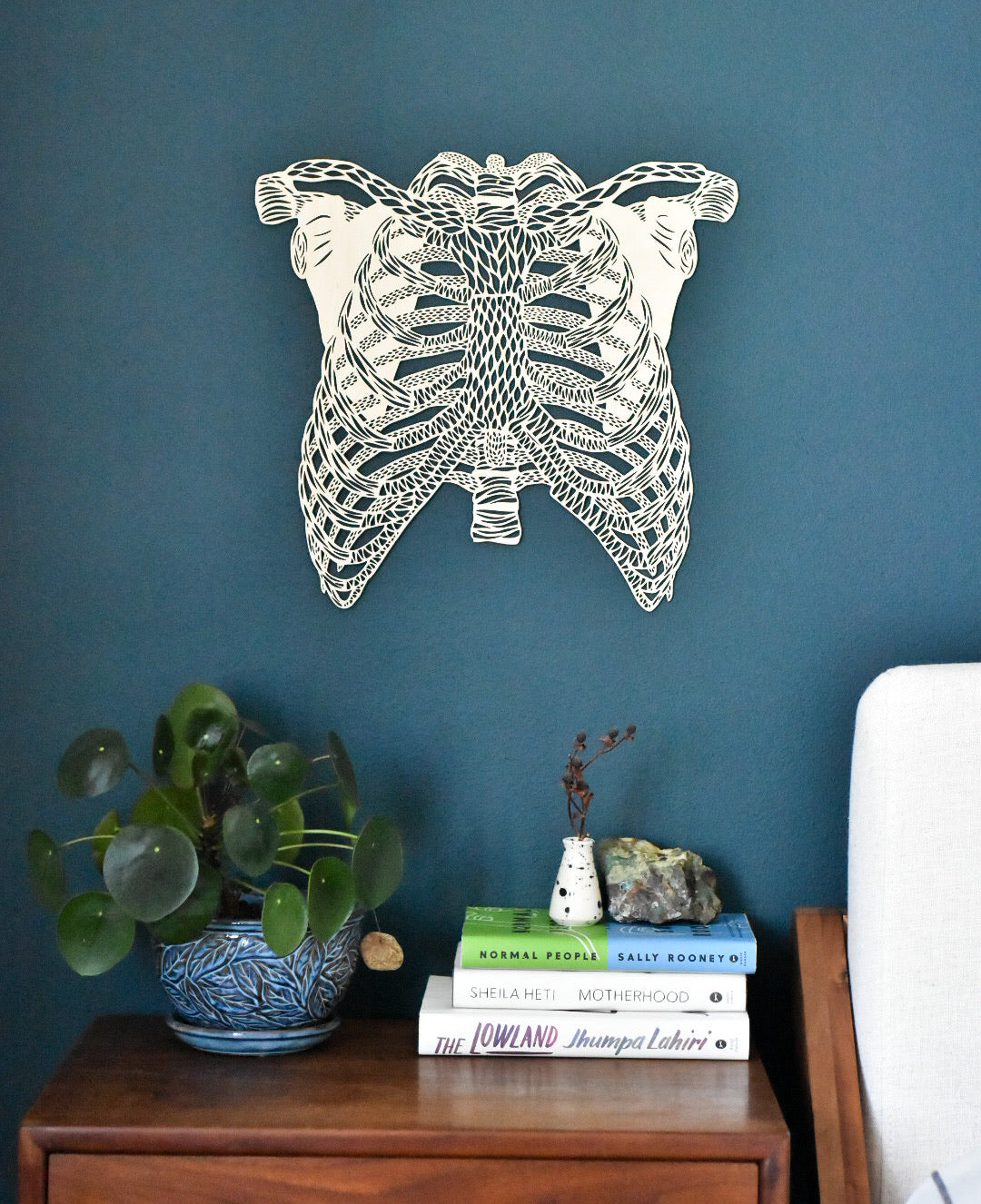 Lasercut Birch Wood Ribs Artwork, by Light + Paper, Made in Toronto