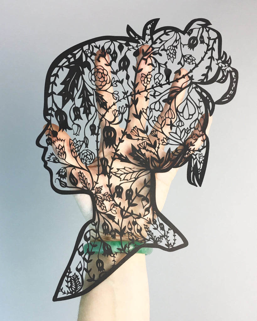 Floral Silhouette Papercutting Artwork