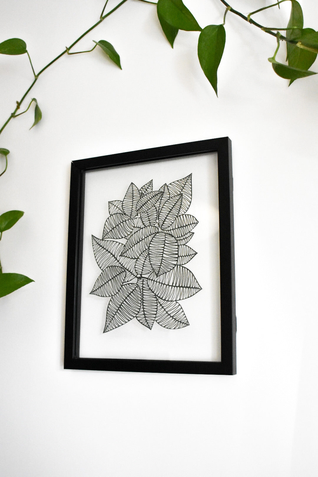 Rubber Leaves Papercutting Artwork