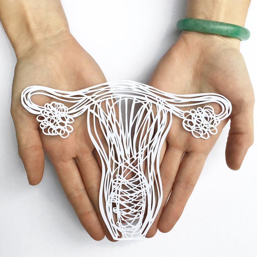 Scribble Uterus Papercutting Artwork