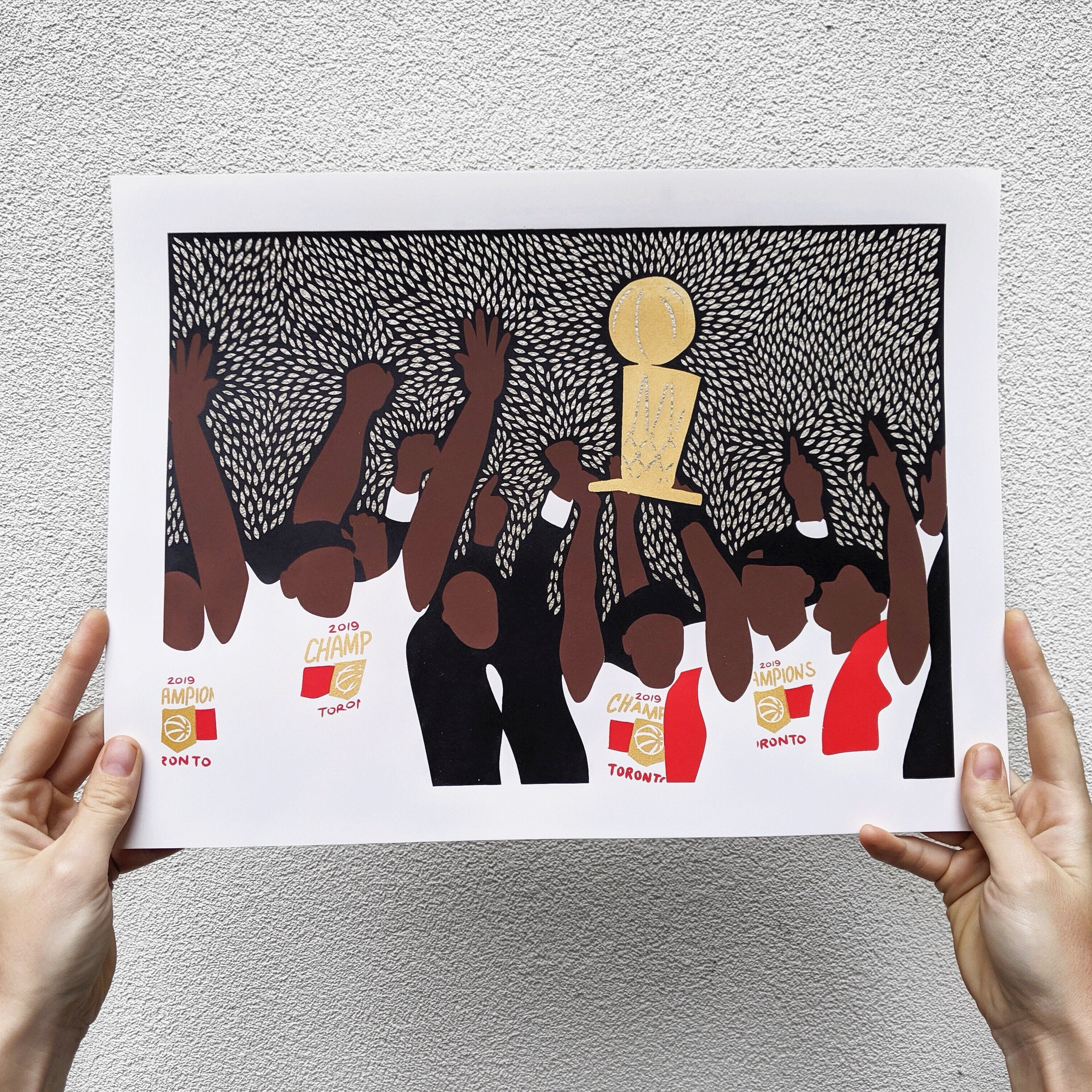 The Champs Raptors Lasercut Screenprint