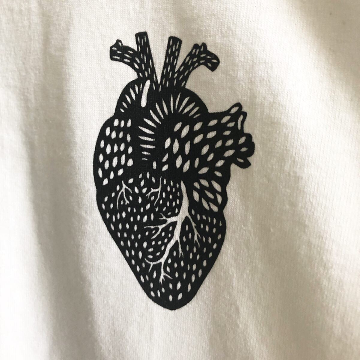 Small Heart White T-shirt - Organ Papercutting Artwork Shirt