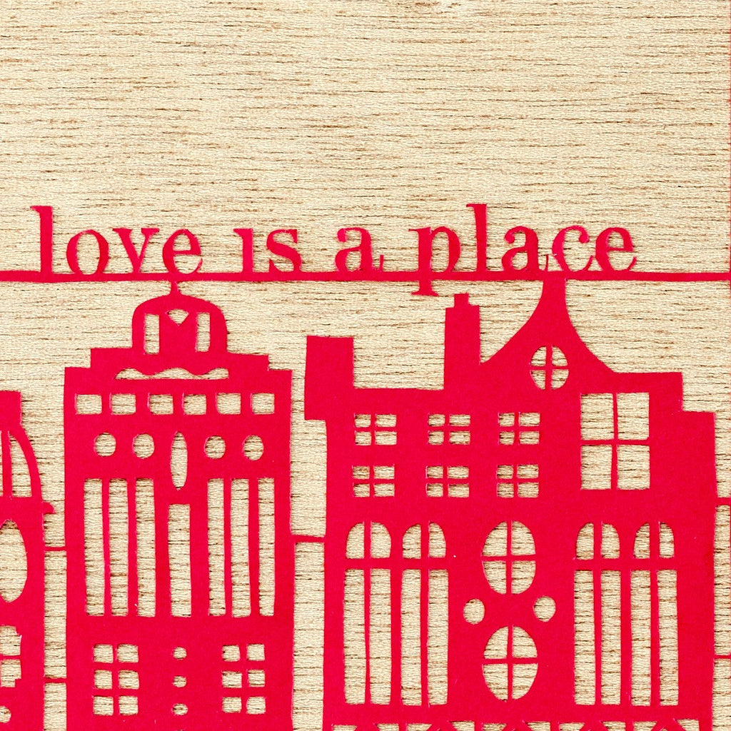 Laser-Cut Papercutting Artwork - Amsterdam Houses - Love is a Place