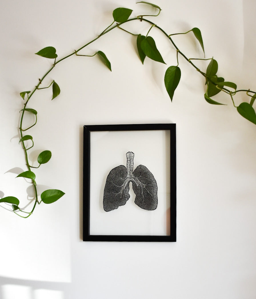 Anatomical Lungs Papercutting Artwork