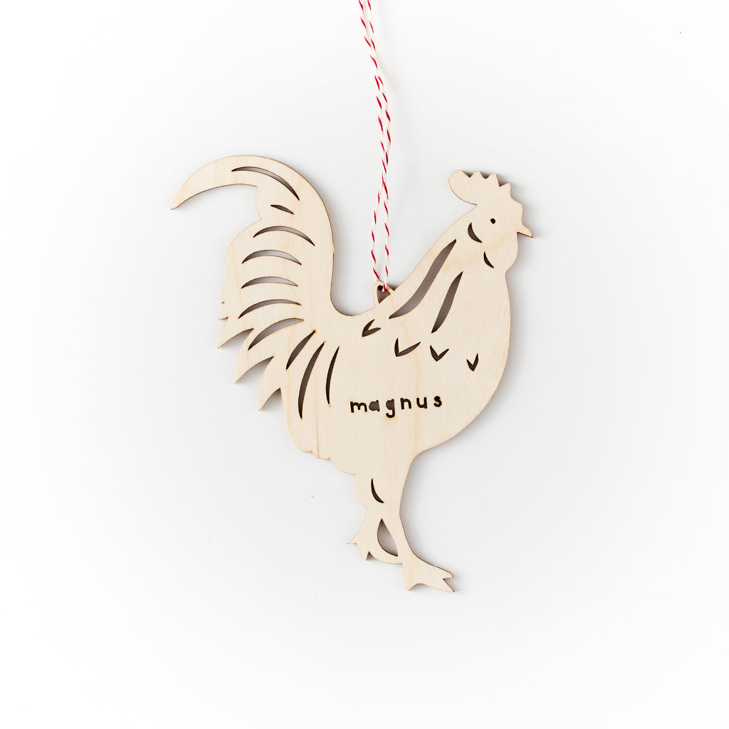 Custom Rooster Ornament
