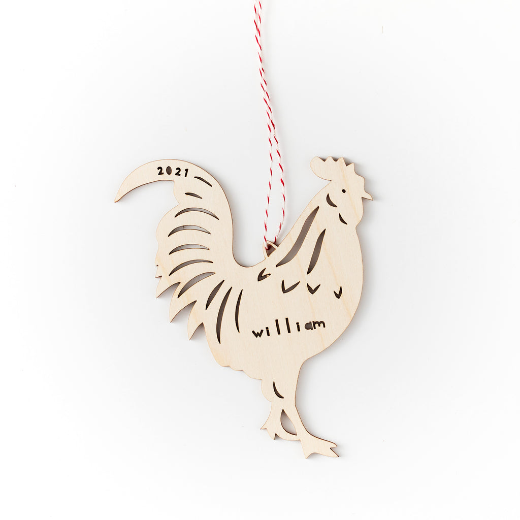 Custom Rooster Ornament
