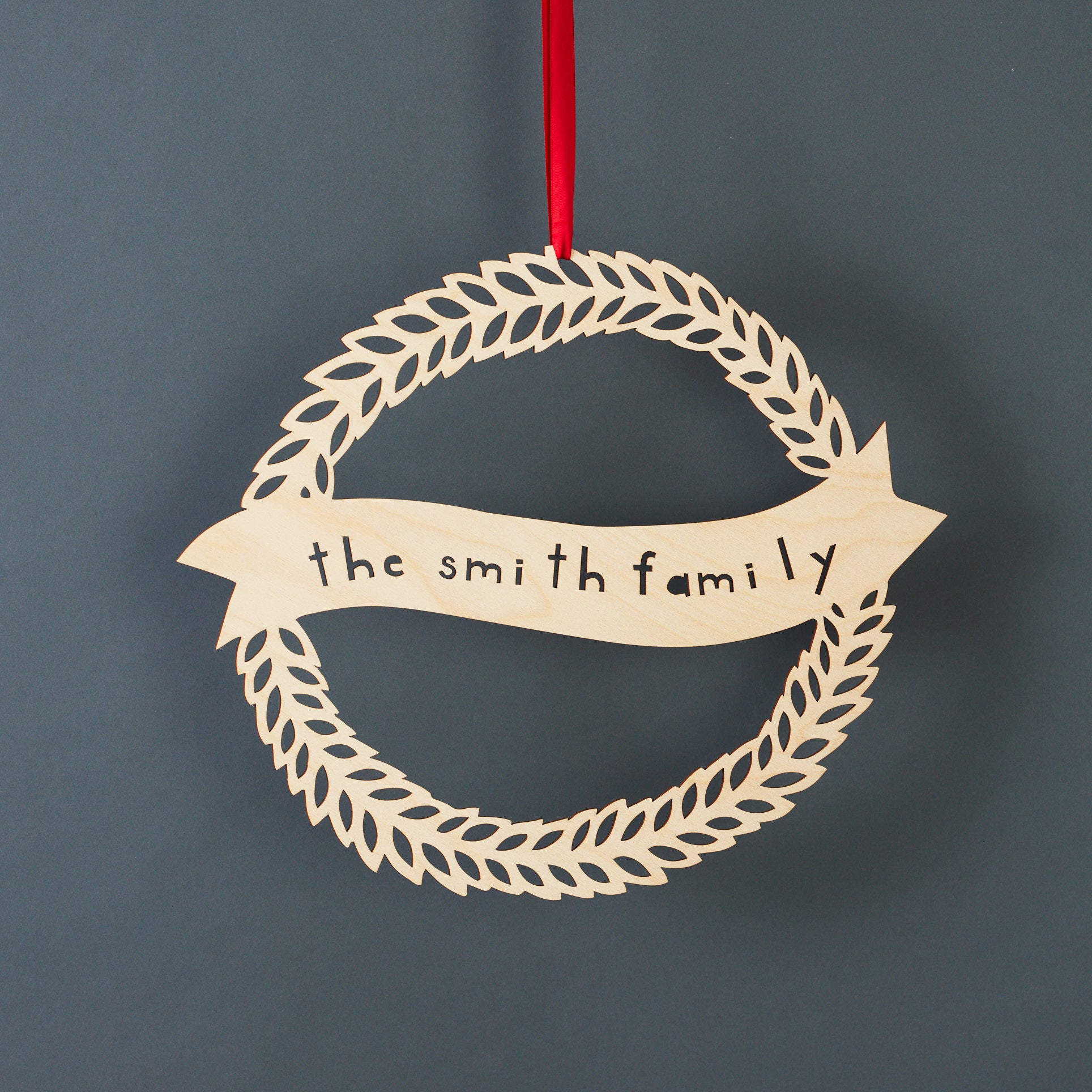 Custom Wreath- Lasercut Birch