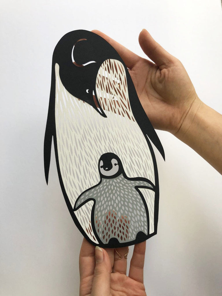 Penguin Papercutting Artwork