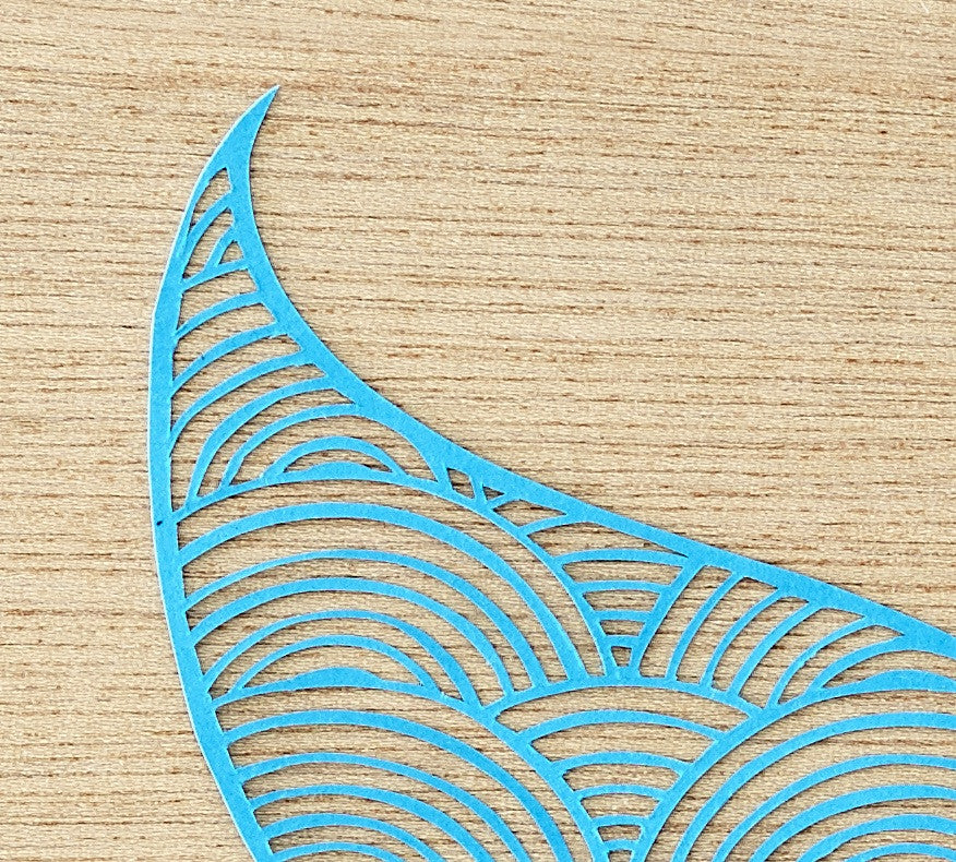 Whale Tail Papercutting Artwork